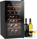 Wintem, Cantinetta vino, 82 L, Nero, illuminazione LED