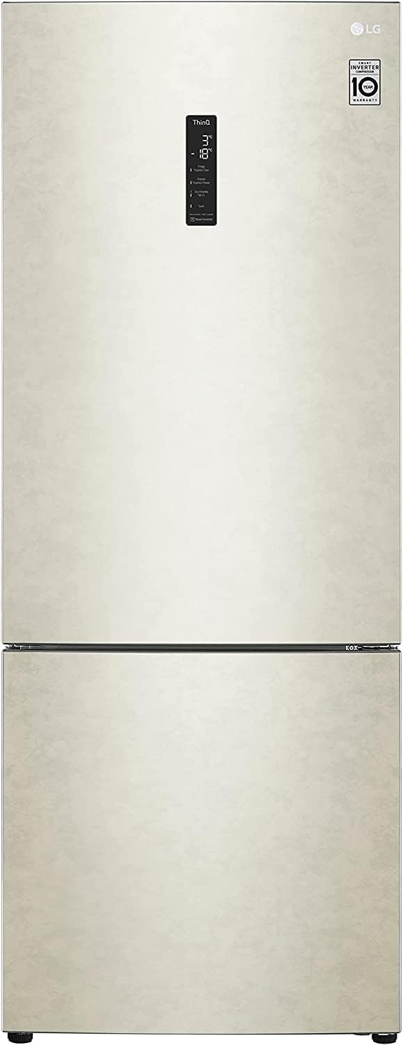 LG, Frigorifero combinato, GBB567SECMN, 462 L, 70 cm, Bianco, Wi-Fi, No Frost, motore inverter
