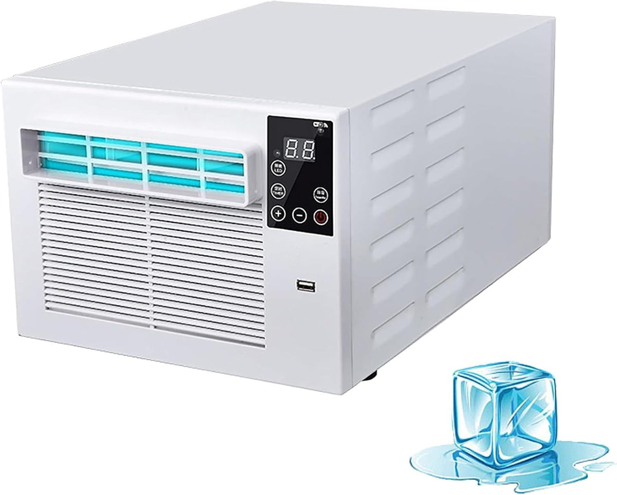 MESCXTY, Condizionatore, 4800 BTU, 50x27,5x30,5 cm, 600 W, Bianco, Bluetooth, telecomando, timer