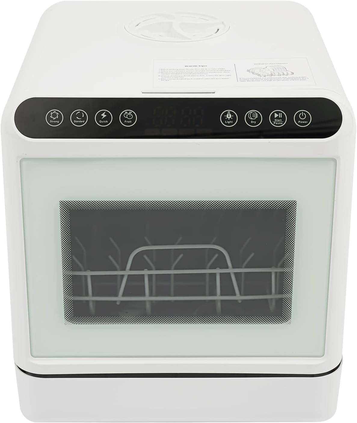 Tavolo, CHIMHOON, 1100 W, 6 litri, 41 × 46 × 46 cm, Bianco, illuminazione LED