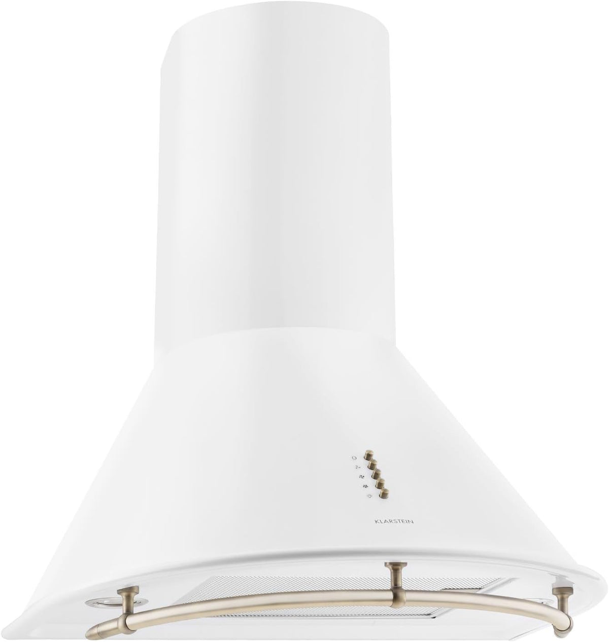 KLARSTEIN, Cappa aspirante, 60 cm, 352 m³/h, 75 cm, Argento/Bianco, acciaio inox