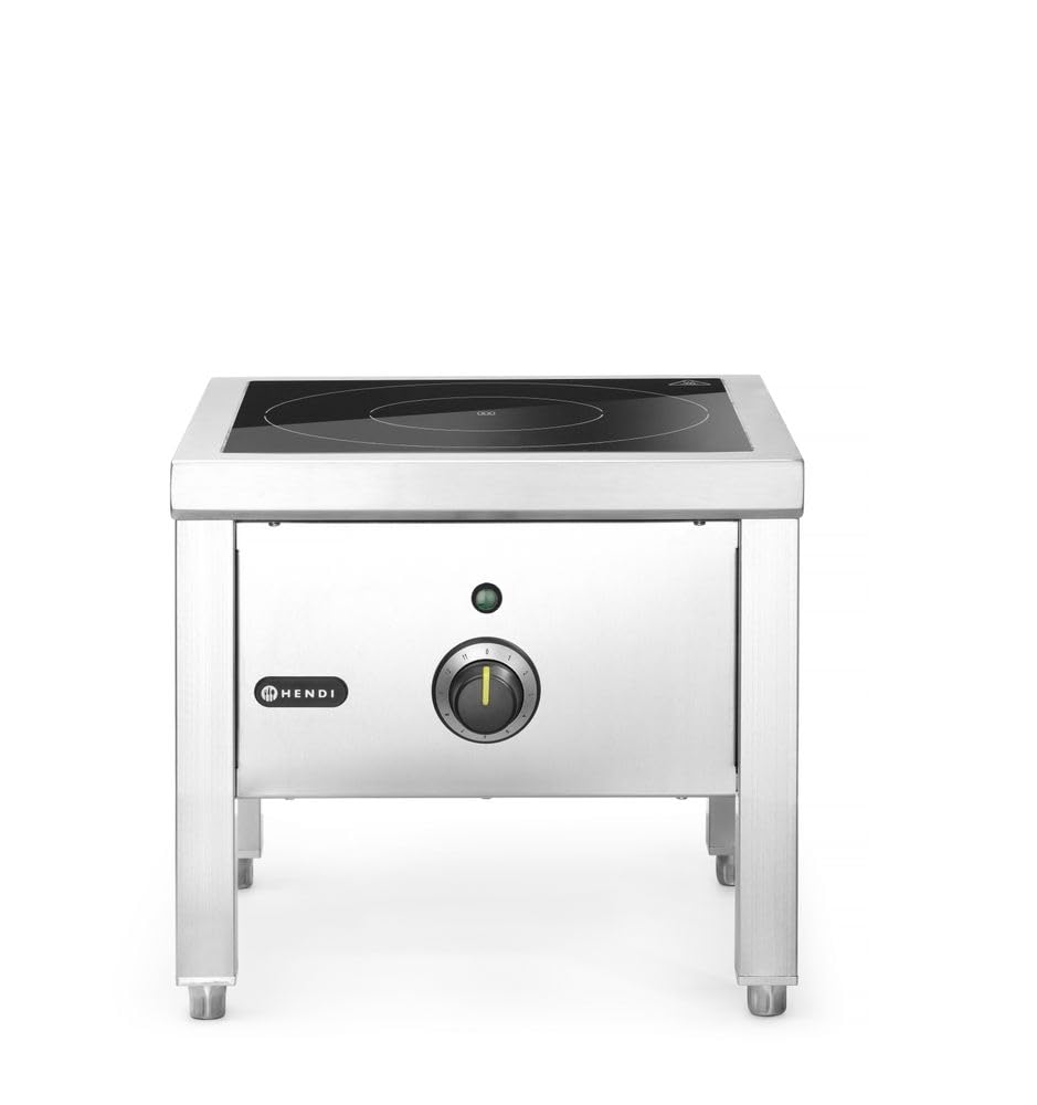 HENDI, Piano cottura a induzione, 5000 W, 400 V, 380 mm, Argento, acciaio inox