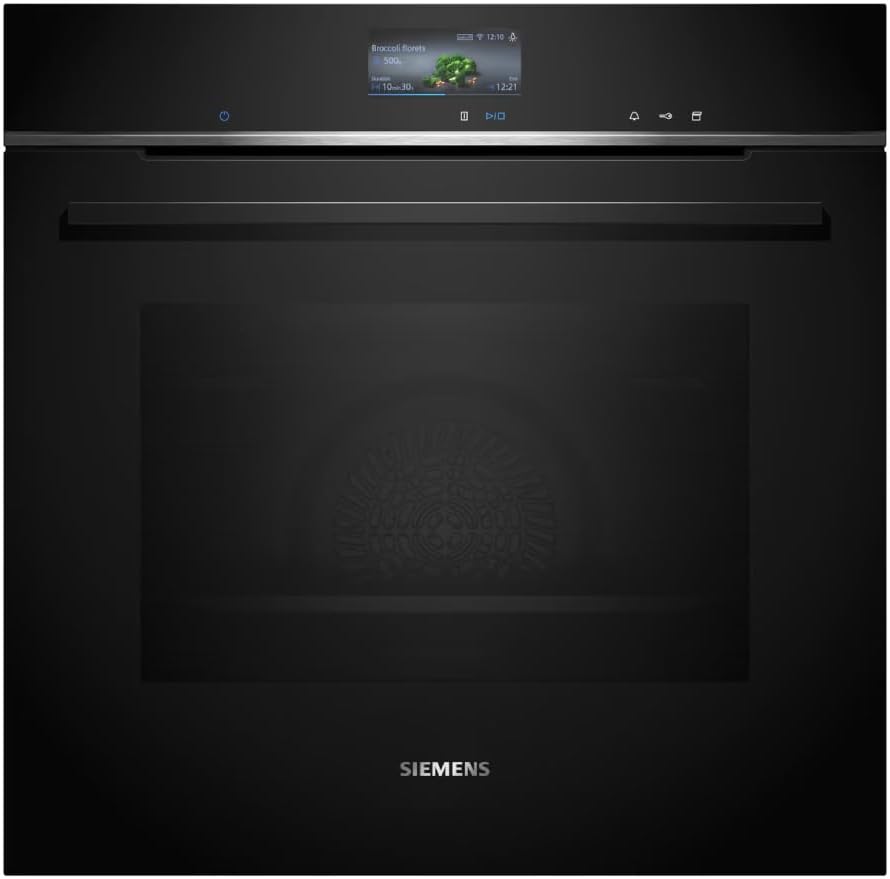 Forno da incasso, HS736G3B1, SIEMENS, 59,4 cm, 120 °C, Nero/Argento, telecomando, autopulizia