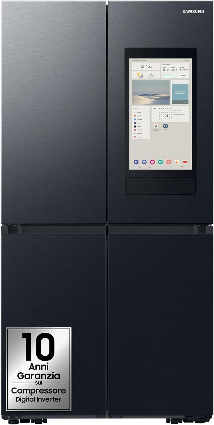 Frigorifero, RF65DG9H0EB1/EF, Samsung, 91,2 x 183 x 72,3 cm, 636 L, 183 cm, Antracite, Wi-Fi