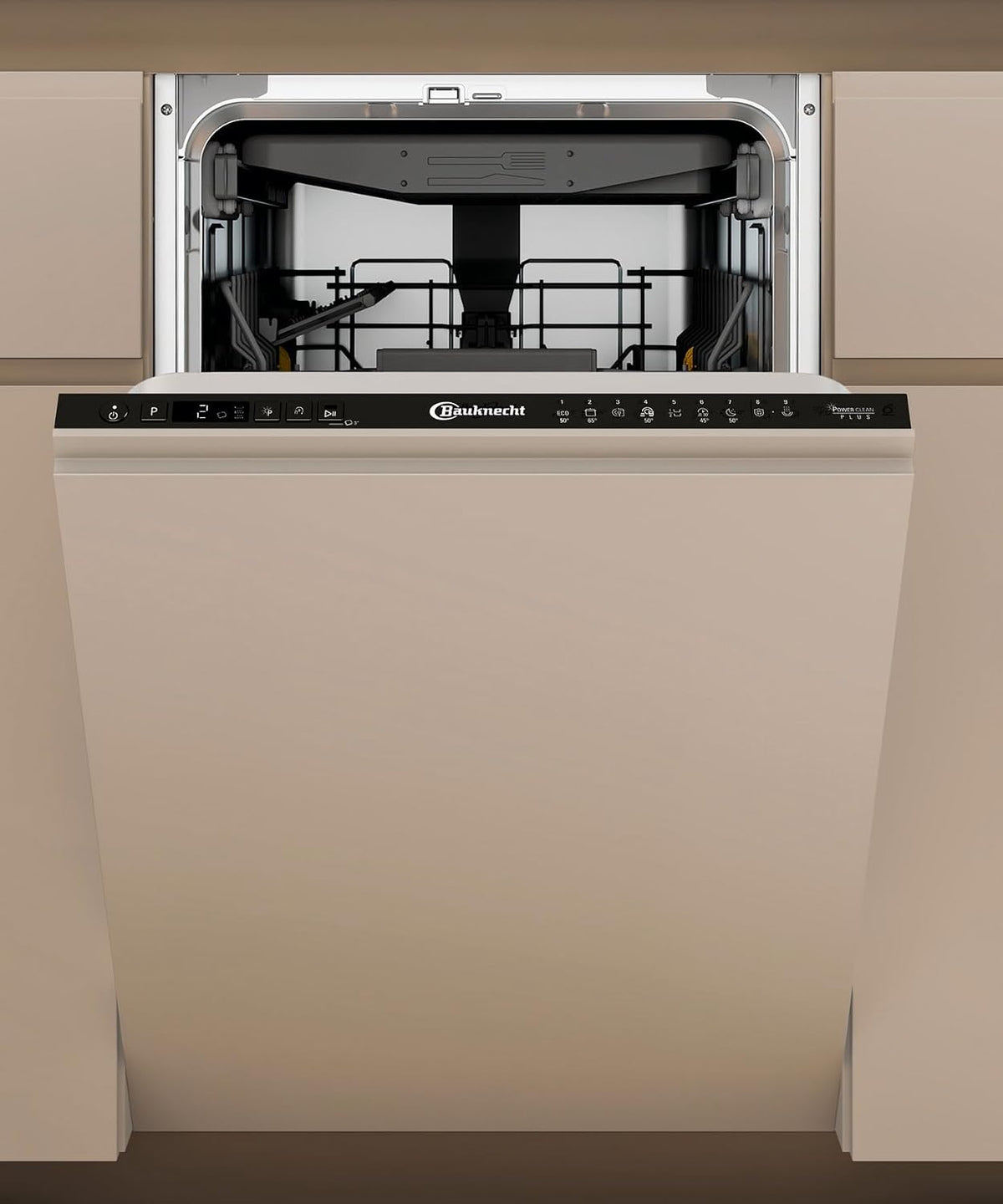 Bauknecht, Lavastoviglie, BK6IC11BS7LA0, 45 cm, 820 x 555 x 448 mm, 72 °C, Bianco, acciaio inox