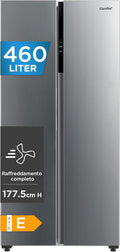 COMFEE', Frigorifero, RCS609IX2, 460 L, Argento, illuminazione LED, No Frost, motore inverter