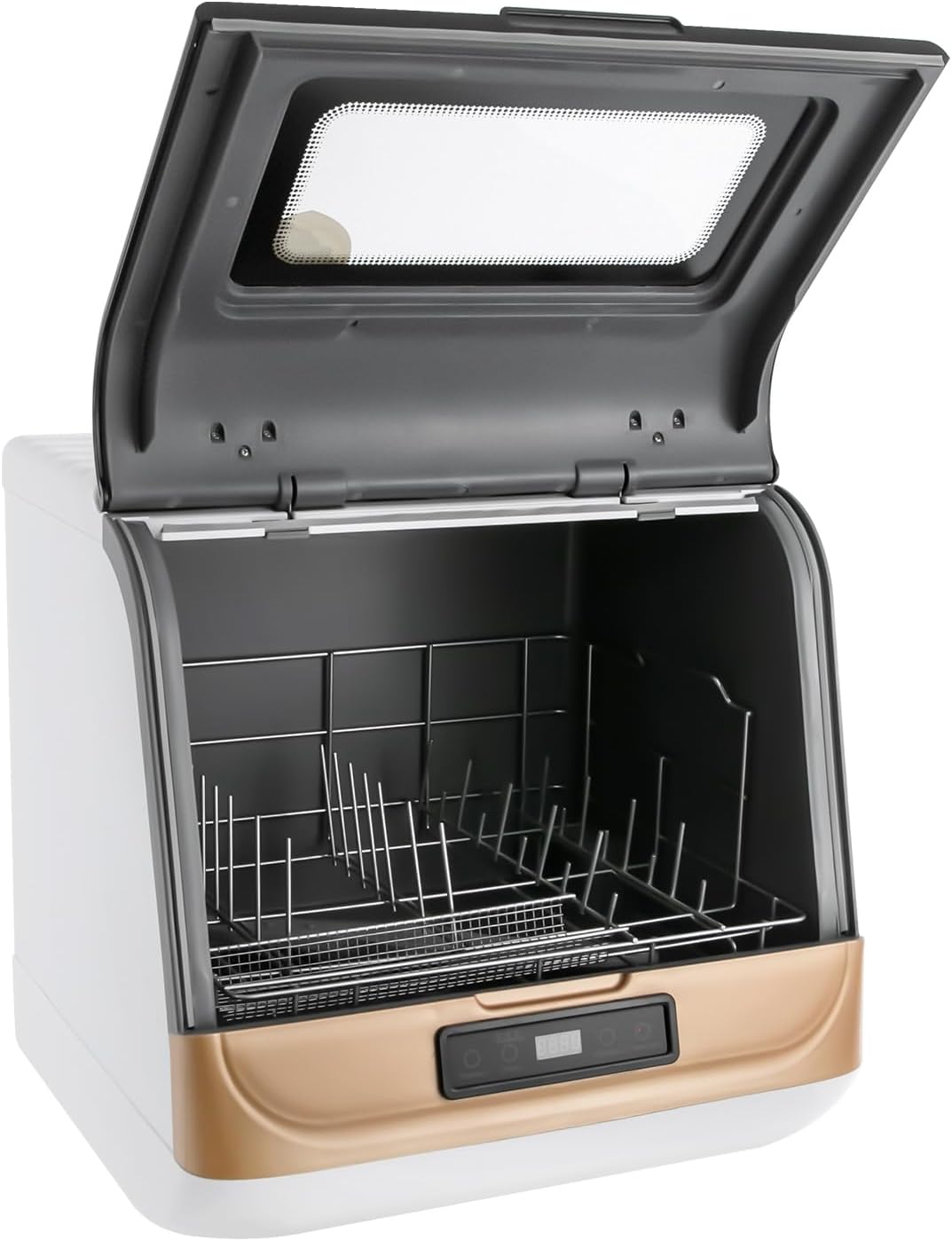 Tavolo, Repomanda, 45 cm, 800 W, 45×40×45 cm, Oro/Bianco, acciaio inox