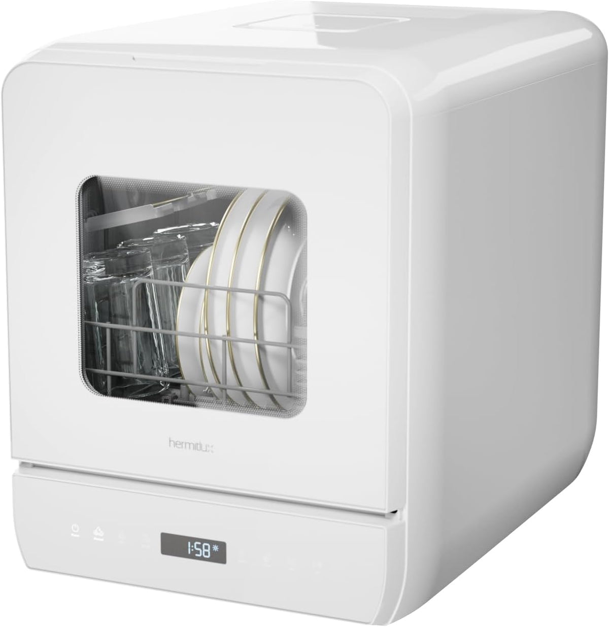 Hermitlux, Lavastoviglie, 5 L, 45,2 cm, 25 cm, Bianco