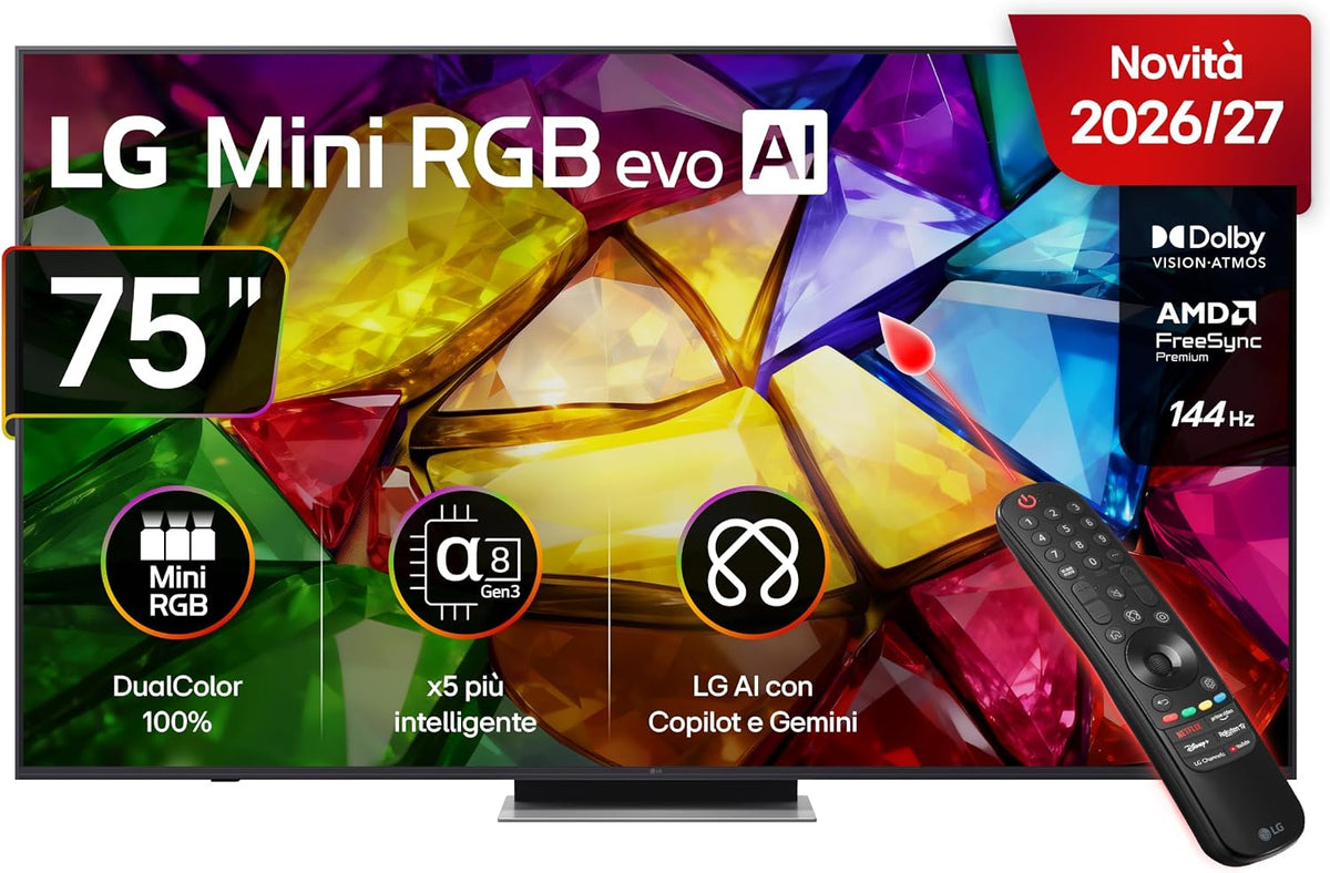 Smart TV, 75MRGB87B6B, LG, 75 Pollici, Nero, illuminazione LED, telecomando
