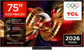 TCL, Smart TV, 75C8L, Nero, illuminazione LED