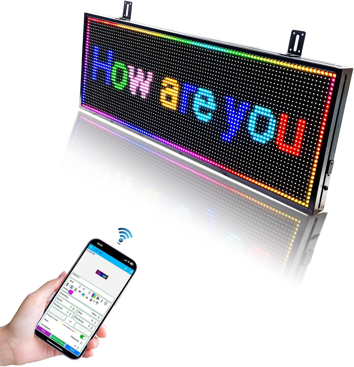 KHUSINA, Insegne per negozi, 0,08 W, Nero, alluminio, illuminazione LED, USB, funzionamento senza fili