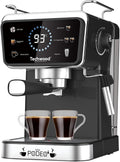 Macchina da caffè, TCA-1386EXN, Techwood, 20 bar, 1,5 litri, 20 V, Nero/Argento, 4 funzioni