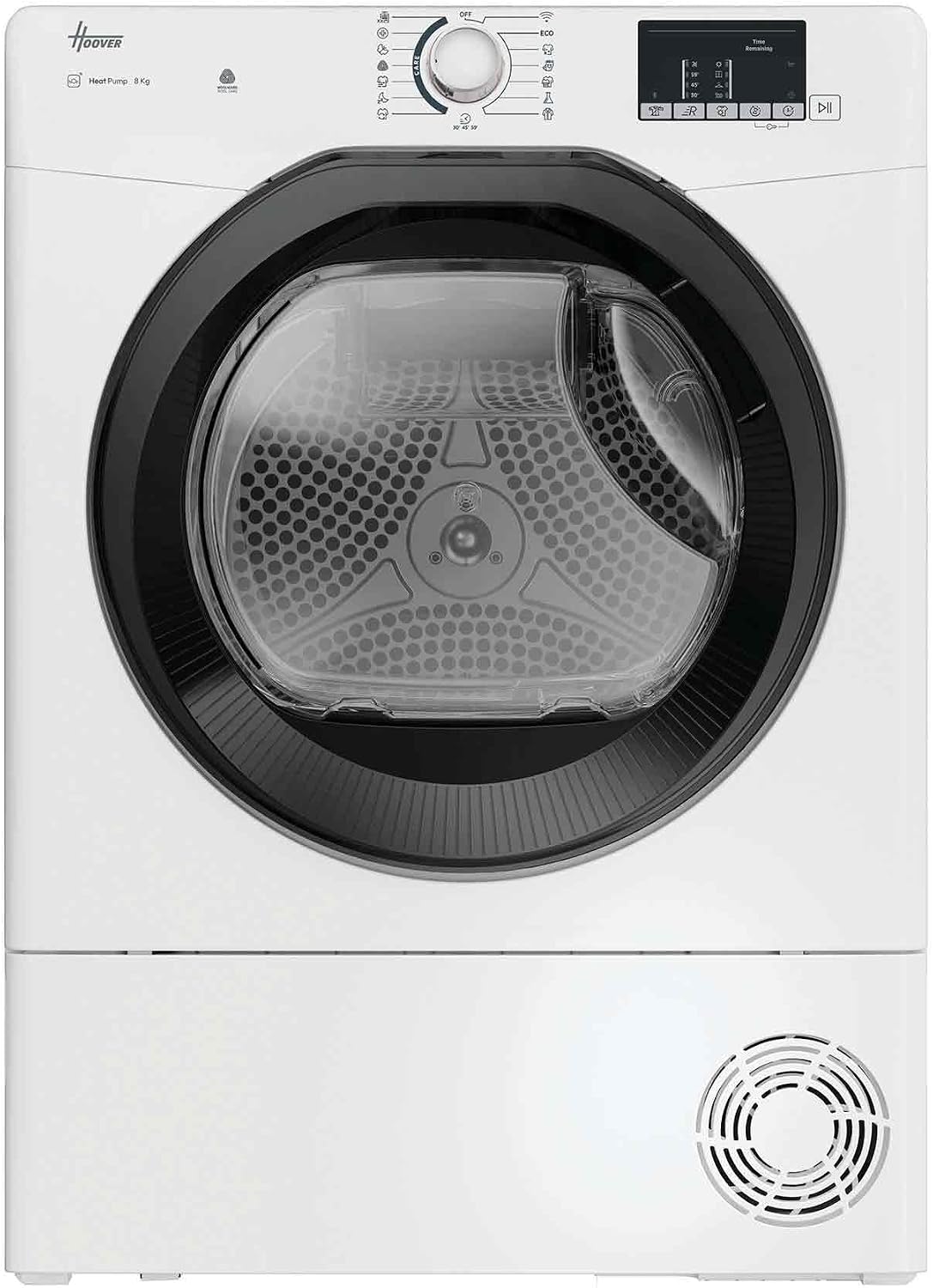 Hoover, Asciugatrice, 8 Kg, 85 x 59,6 x 60,7 cm, 125 LITRI, Bianco, Bluetooth, Wi-Fi, pompa di calore