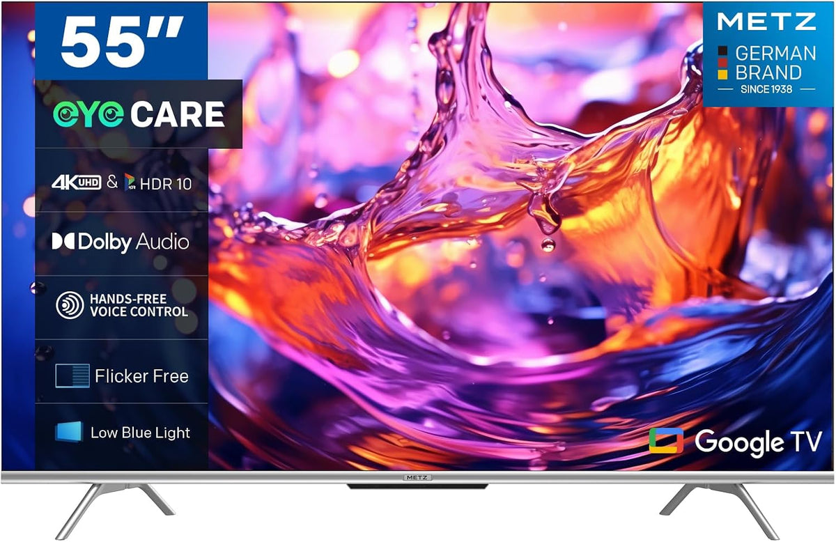 Metz, Smart TV, MUD7000Y, 139 cm, 240 V, 76 W, Nero, illuminazione LED, USB, Bluetooth, Wi-Fi, telecomando