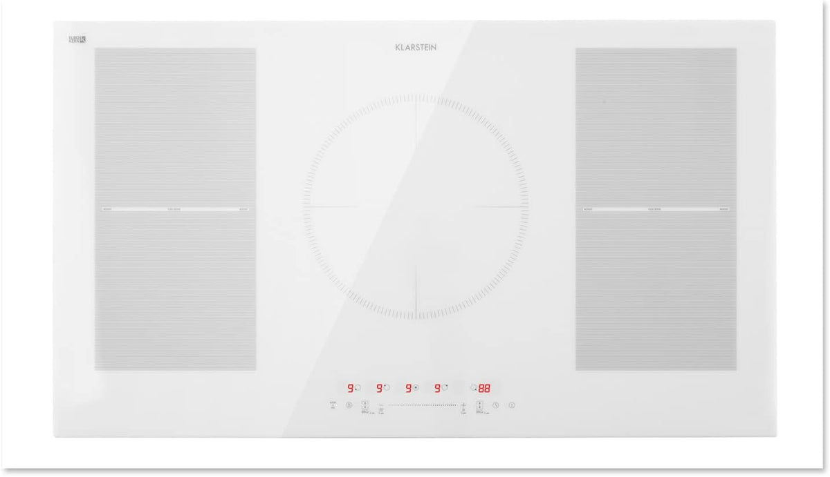 KLARSTEIN, Piano cottura a induzione, 9300 W, 90 x 52 x 6 cm, 180 cm, Nero, timer, spegnimento automatico, protezione dal surriscaldamento
