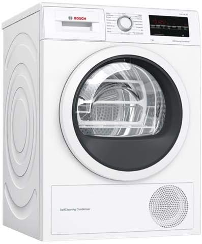 Bosch, Asciugatrice, WTW85447IT, 112 L, 81.5 x 60 x 60 cm, 7 kg, Bianco, autopulizia, pompa di calore
