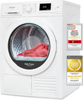 Exquisit, Asciugatrice, TWP903-410, 9 kg, Bianco, illuminazione LED, pompa di calore, spegnimento automatico