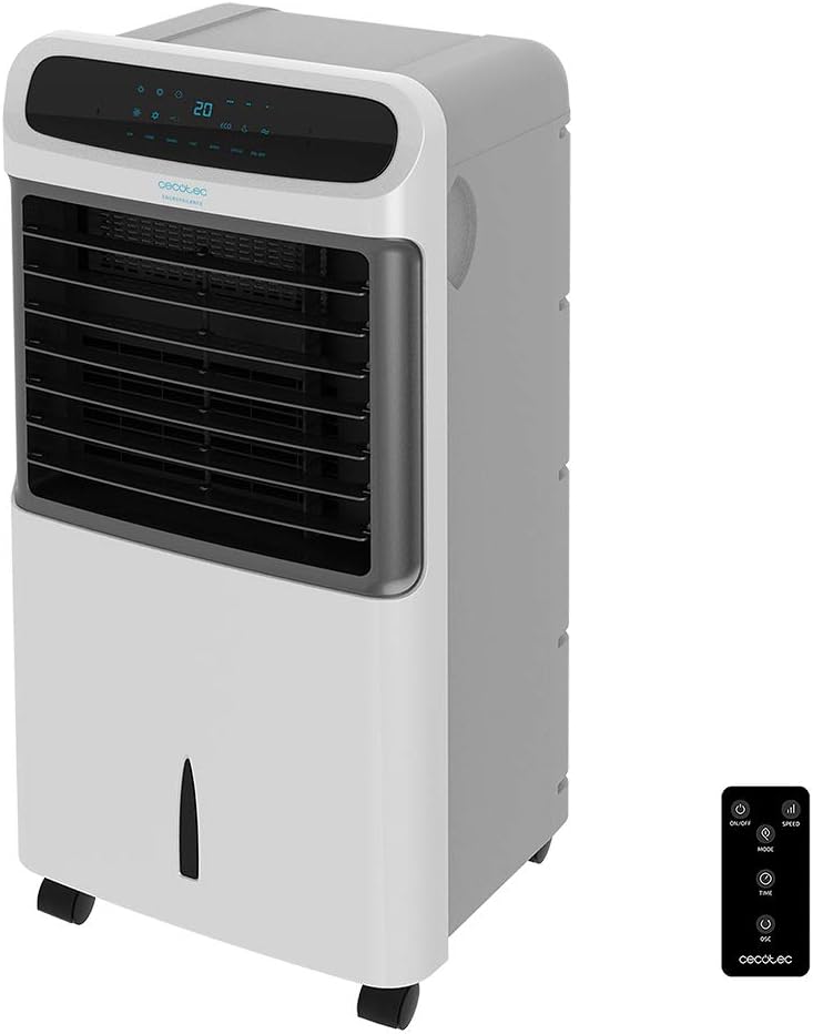Condizionatore, Cecotec, 80 W, 12 l, 500 m³/h, Nero, illuminazione LED, telecomando, timer
