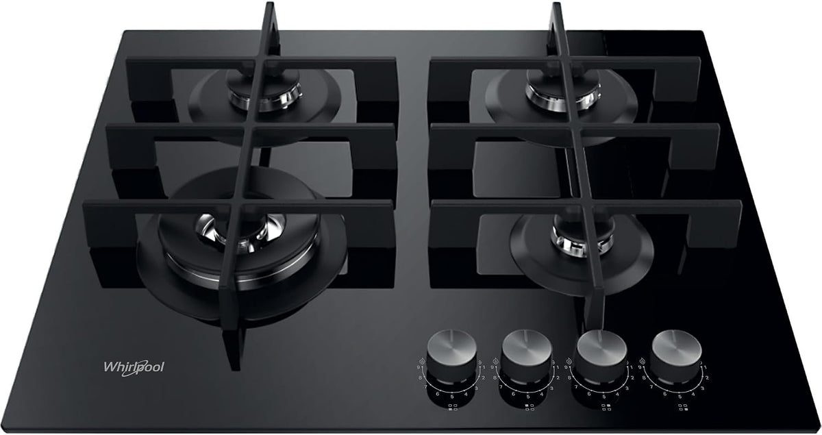 Whirlpool, Piano cottura a gas, GOWL628NB, 60 cm, 4,9 x 59 x 51 cm, Argento, acciaio inox