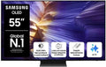 Samsung, Smart TV, QE55S94FAEXZT, 185,1 x 113,3 x 35,9 cm, 55 pollici, Nero, Bluetooth, Wi-Fi, telecomando, funzionamento senza fili