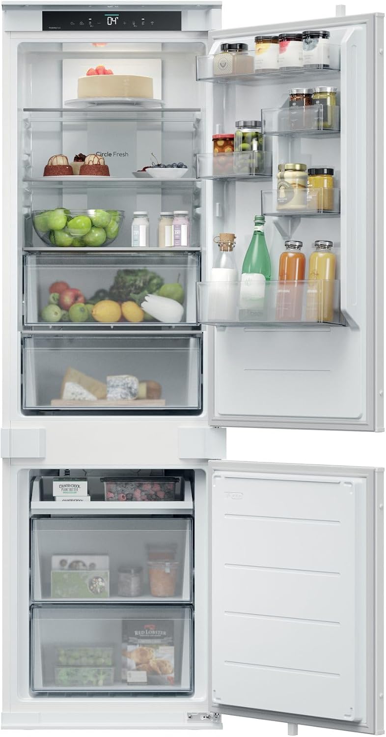 CANDY, Frigorifero combinato, CNBQT3518E, 251 litri, 35 dB, 6 kg/24h, Bianco, illuminazione LED, No Frost, motore inverter