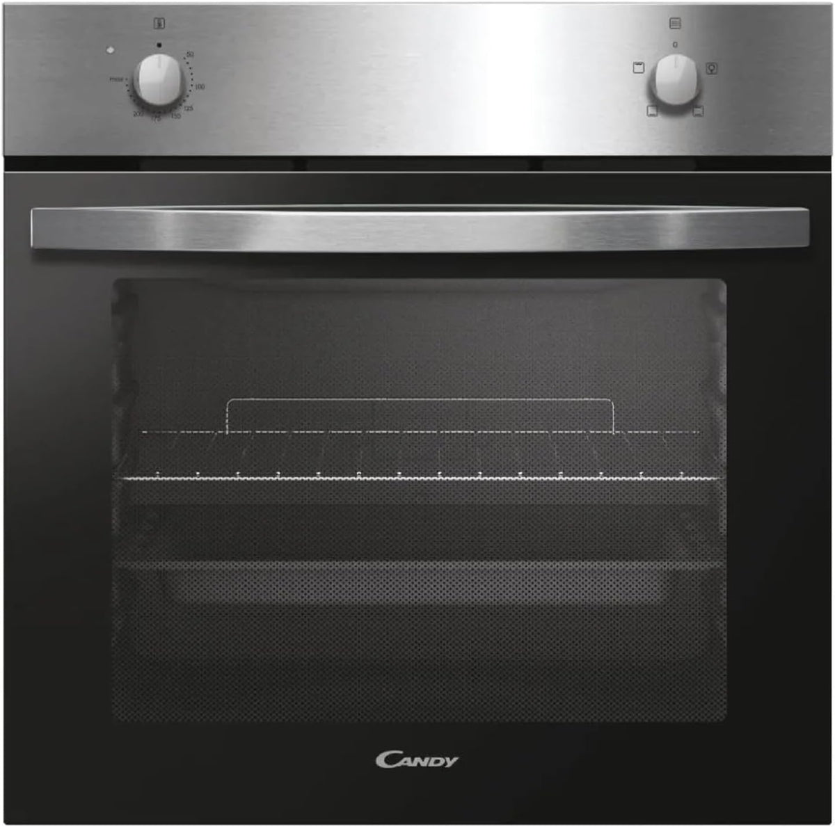 CANDY, Forno da incasso, X100, 59,5 x 59,5 x 56,8 cm, 70 L, Argento, 4 Funzioni