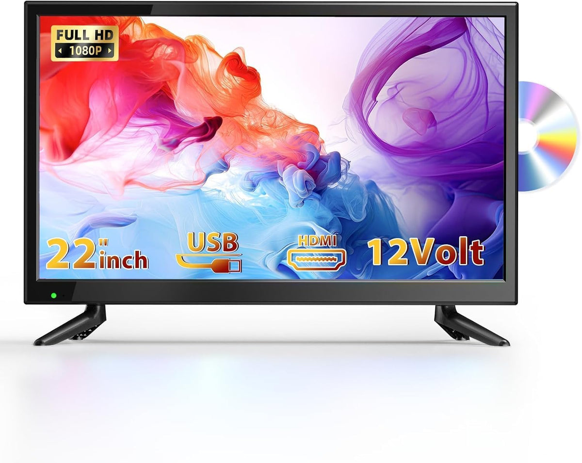 Letto, 1080P, Desobry, 22 pollici, 12 V, Grigio, USB, timer