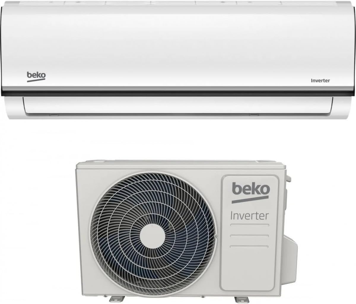Beko, Condizionatore, BEHPG185, 18000 Btu, 800 m³/h, 20 dB, Nero, illuminazione LED, Wi-Fi, pompa di calore, funzionamento senza fili