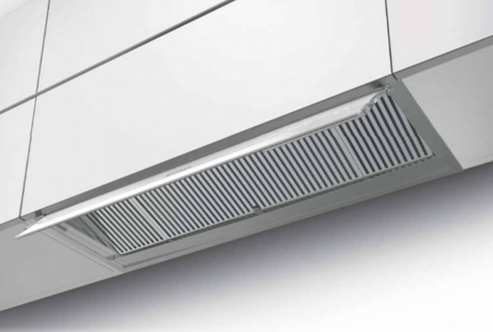 FABER, Cappa aspirante, A90, 90 cm, 68 dB, 120 mm, Argento, acciaio inox, illuminazione LED, telecomando
