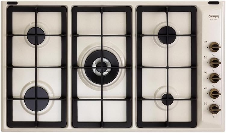 De'Longhi, Piano cottura a gas, 90 Cm, Argento