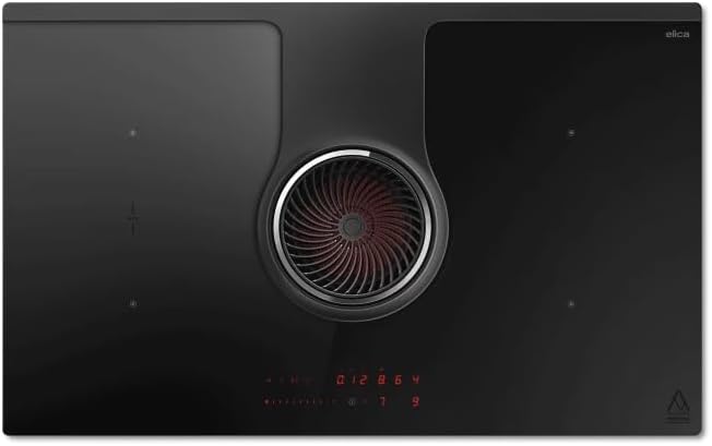 Elica, Piano cottura a induzione, PRF0196318, 80.7x49.2 cm, 7,4 kW, 135 m³/h, Nero, timer