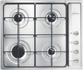 Piano cottura a gas, Smeg, 60 cm, 560 mm, 10 kW, Argento, acciaio inox