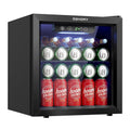 EUHOMY, Frigorifero, 36 L, 43x41x47 cm, 4-16 °C, Nero, illuminazione LED, protezione UV