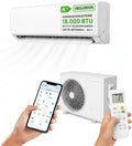 Wintem, Condizionatore, R32, 18000 BTU, 5100 W, 67 dB, Bianco, illuminazione LED, Wi-Fi, motore inverter, pompa di calore