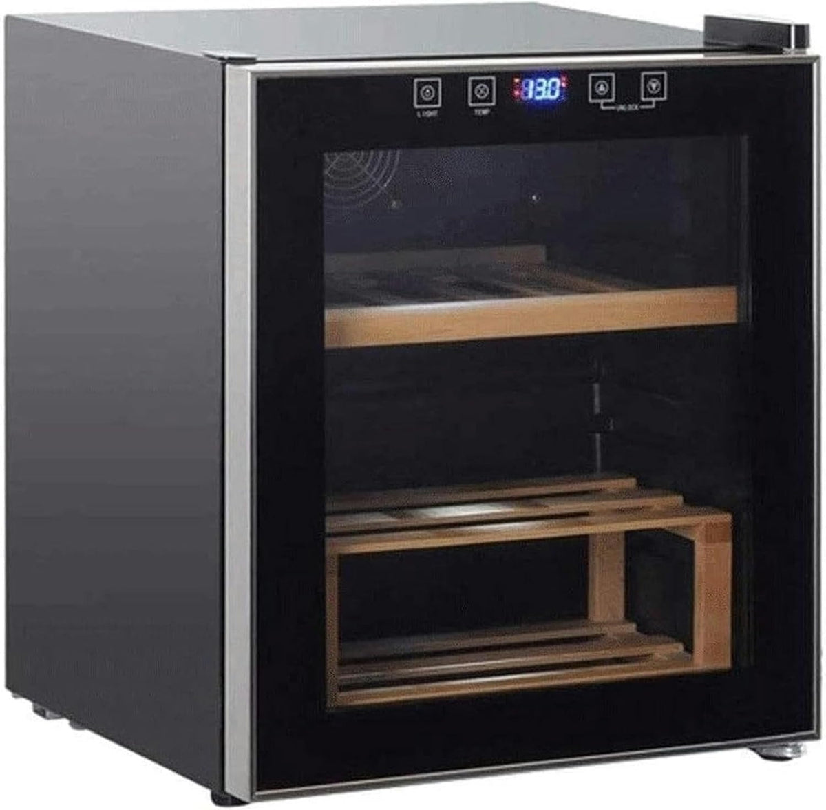 Cantinetta vino, 43 x 46 x 51 cm, 42 litri, 5-18 °C, Bianco, acciaio inox, protezione UV