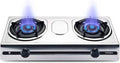 Samnuerly, Piano cottura a gas, 70 X 38 X 9 cm, 6 kg, Argento, acciaio inox