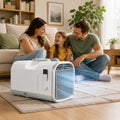 adeproptitysed, Condizionatore portatile, 5100 BTU, 50 × 27,5 × 30,5 cm, 10°C, Bianco, telecomando, timer, motore inverter