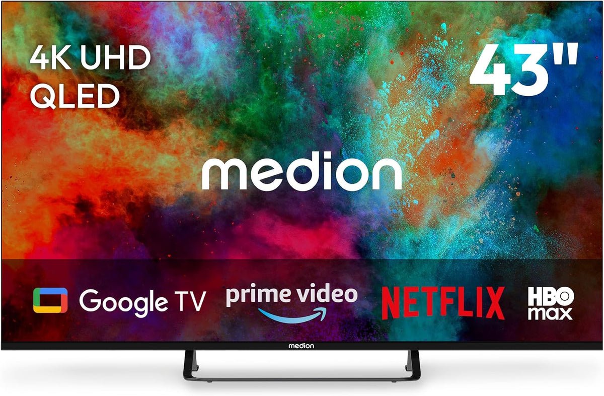 Smart TV, MD843701, MEDION, 108 cm, 43 pollici, Nero, USB, Bluetooth, telecomando