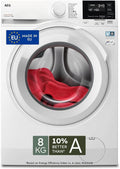 AEG, Lavatrice, LR7G84BW, 8 kg, 847 x 596 x 572 mm, 30°C, Bianco, motore inverter