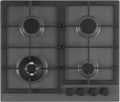 Piano cottura a gas, PC60, Schock, 585x500 mm, 3800 W, 60 cm, Nero, acciaio inox