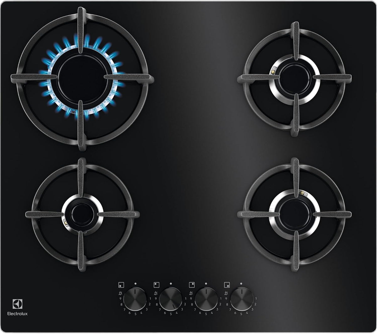Piano cottura a gas, EGG64272K, Electrolux, 60 cm, Nero