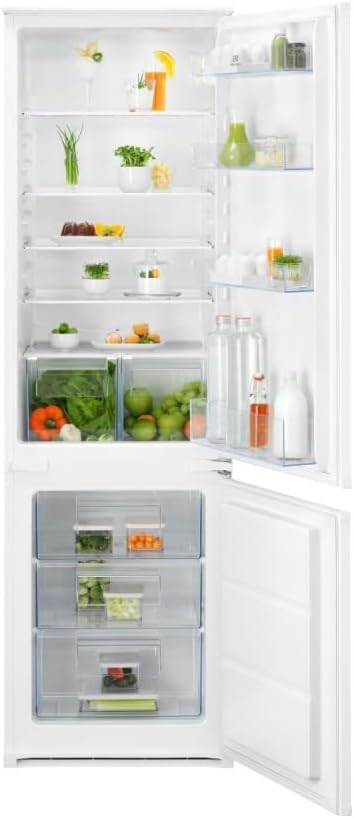 Electrolux, Frigorifero combinato, 271 Litri, 34 dB, 10 °C, Bianco, illuminazione LED