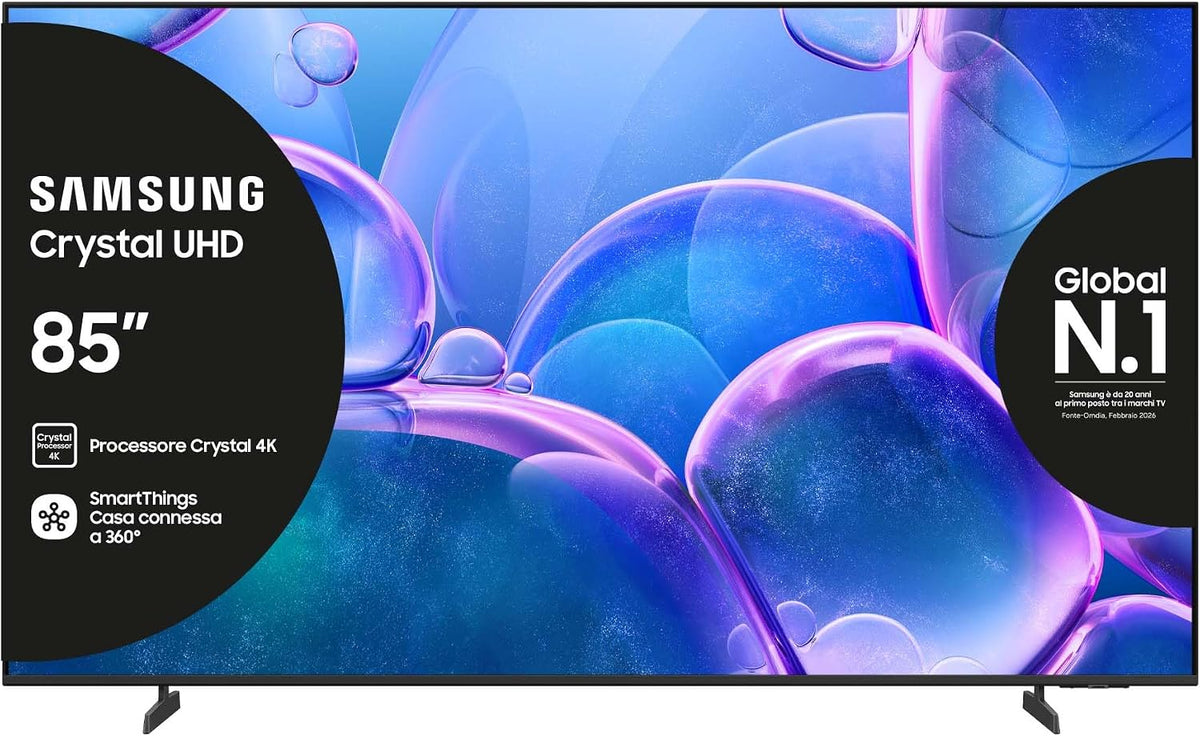 Samsung, Smart TV, UE85U7000FUXZT, 188,99 x 1113,28 x 32,6 cm, Nero, telecomando