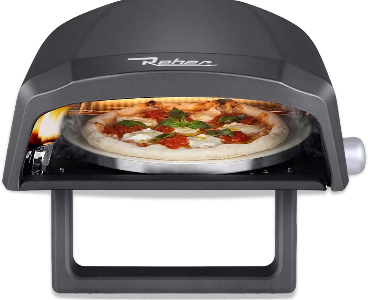 Forno elettrico, Reber, 32 cm, 1 cm, Nero/Argento, acciaio inox