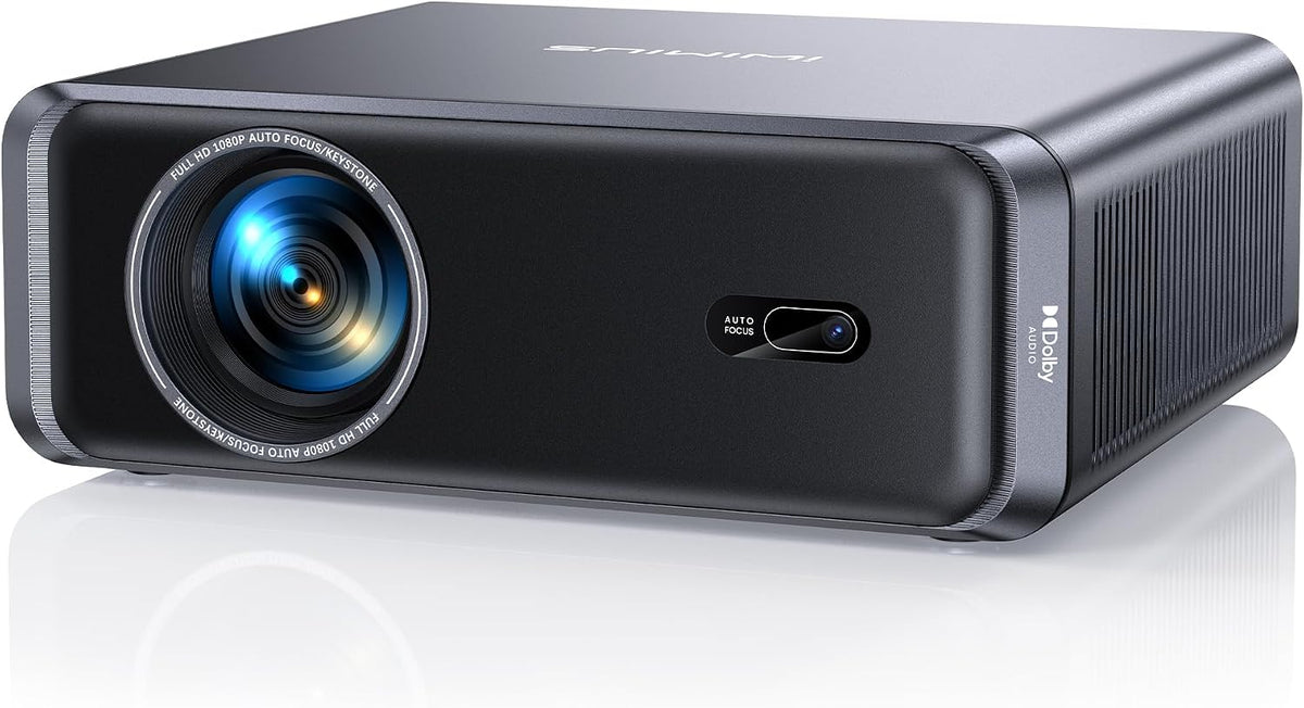 WiMiUS, Smart TV, 1000ANSI, 3,5 mm, Nero, USB, Bluetooth, telecomando, funzionamento senza fili