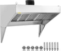 Cappa aspirante, 9FT, VEVOR, 270 cm, 2,7 m, Argento, acciaio inox