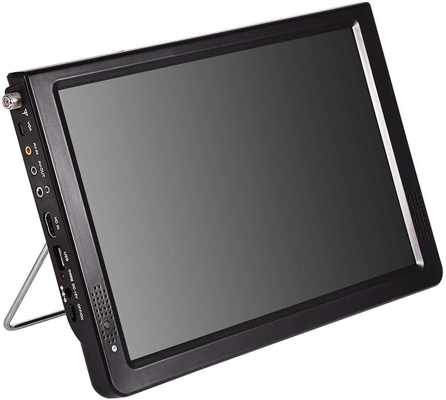 Pomya, Smart TV, 1080P, 12 Pollici, 12 V, Nero, struttura pieghevole, illuminazione LED, USB, telecomando