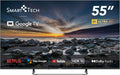 Smart Tech, Smart TV, 55UG10V3, 8 mm, 55 pollici, Nero, illuminazione LED, USB, Wi-Fi