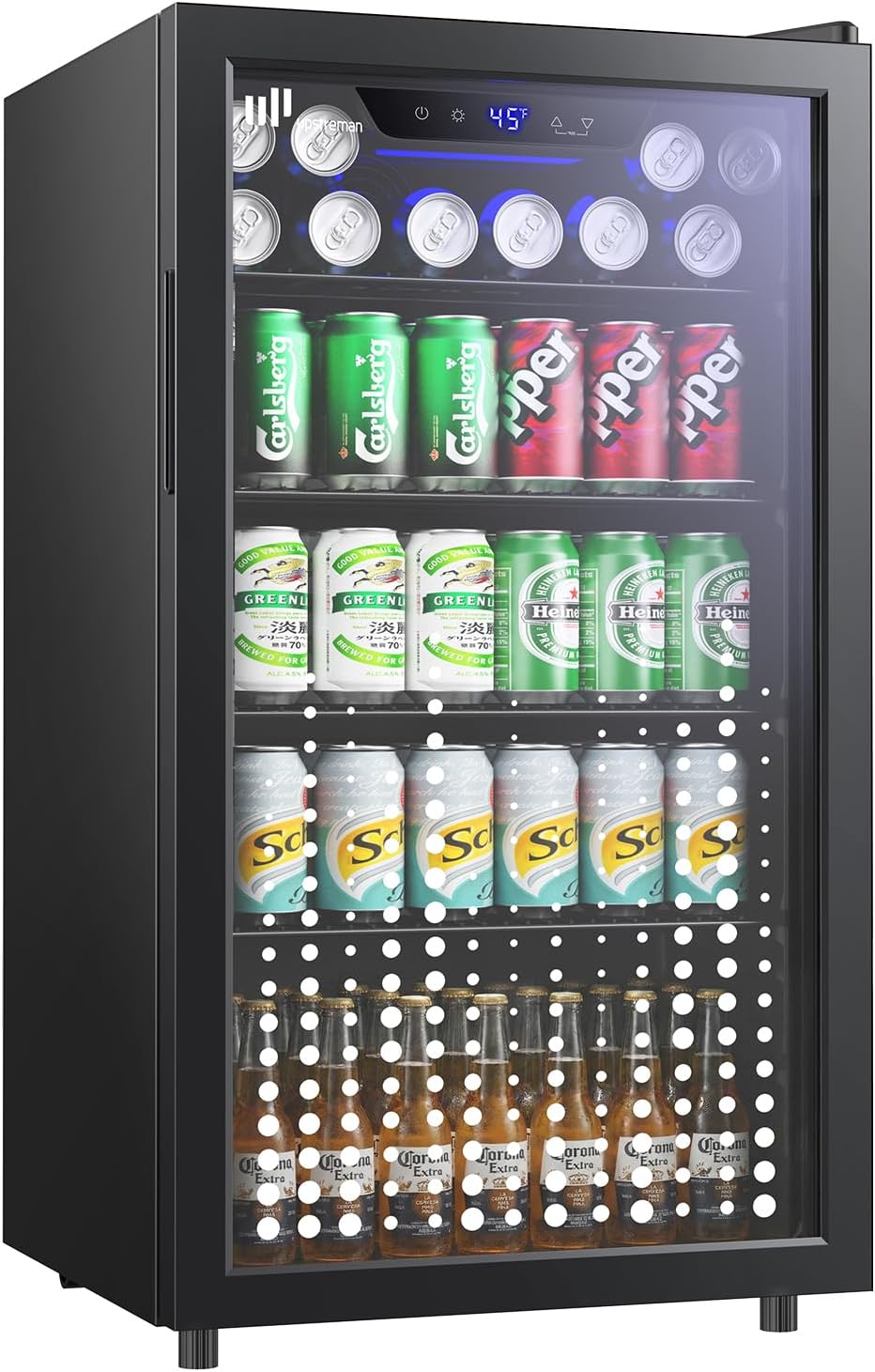 Frigorifero, Upstreman, 91 L, 83,2 × 47 × 44,5 cm, 0 °C, Bianco, illuminazione LED
