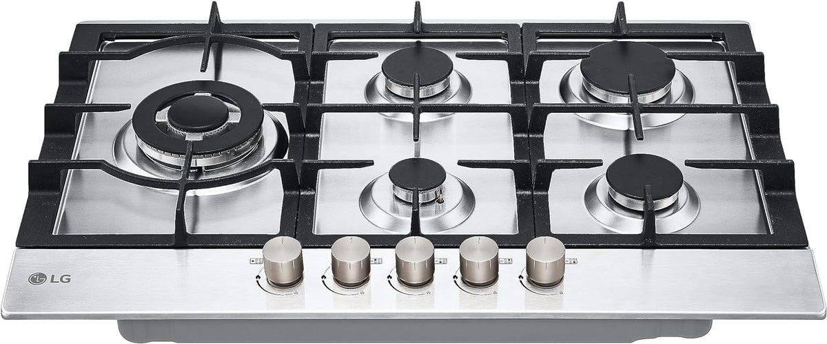 LG, Piano cottura a gas, CBGZ3016S, 75 cm, 11,5 kW, Argento, acciaio inox